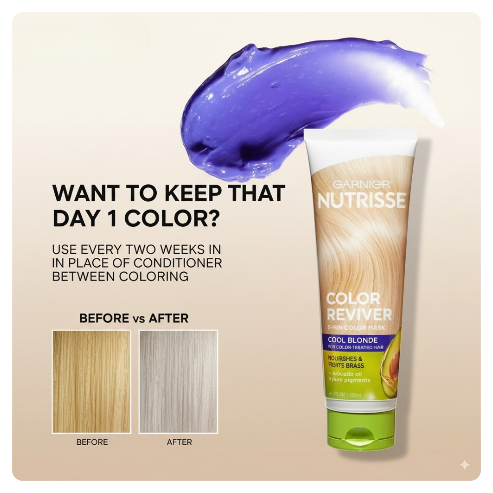 Garnier Nutrisse Color Reviver Cool Blonde Mask 4.2 oz