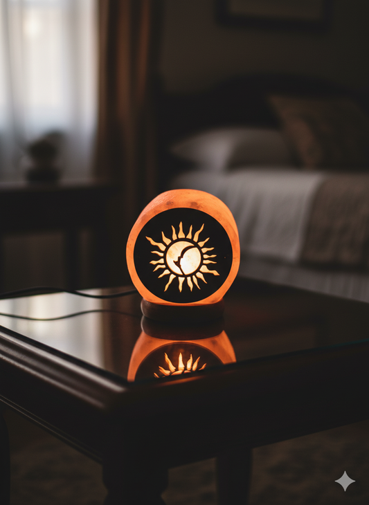 Himalayan Salt Crystal Lamp – Handcrafted Natural Polished Design, Spiritual & Ambient Glow