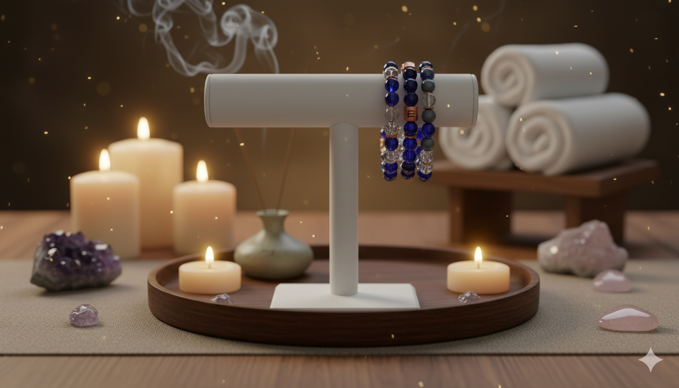 Gemini Zodiac Gemstone Crystal Bracelet – Sodalite, Hematite, Crystal Quartz & Copper