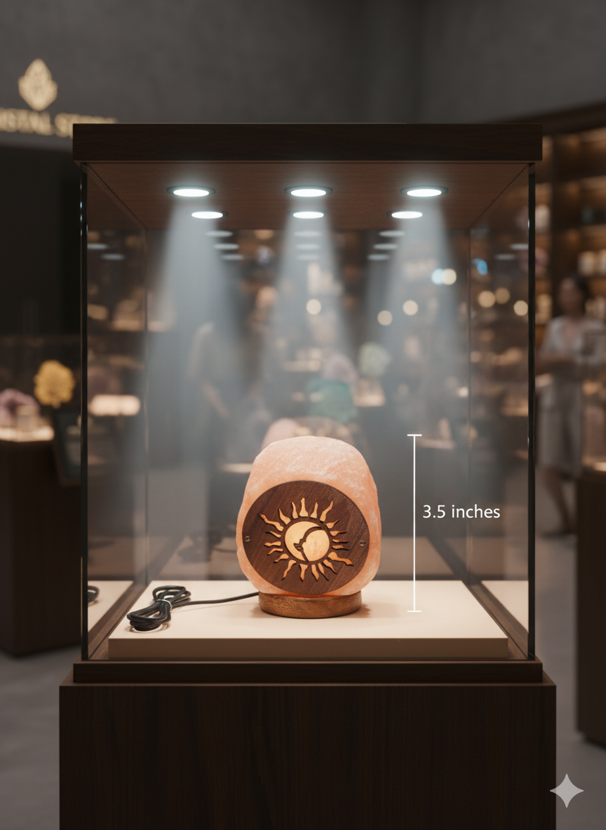 Himalayan Salt Crystal Lamp โ Handcrafted Natural Polished Design, Spiritual & Ambient Glow