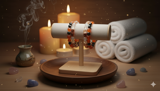 Leo Zodiac Gemstone Crystal Bracelet – Mookaite, Garnet, Tiger’s Eye & Copper