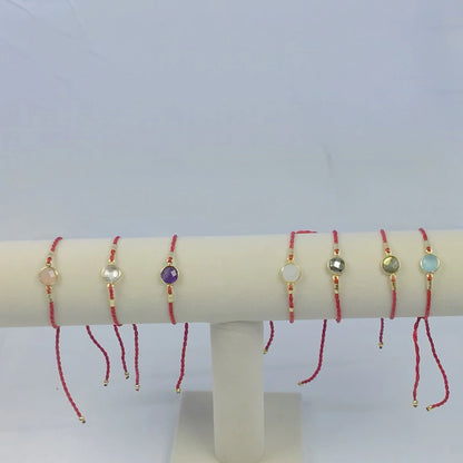 Adjustable Gemstone Bracelet