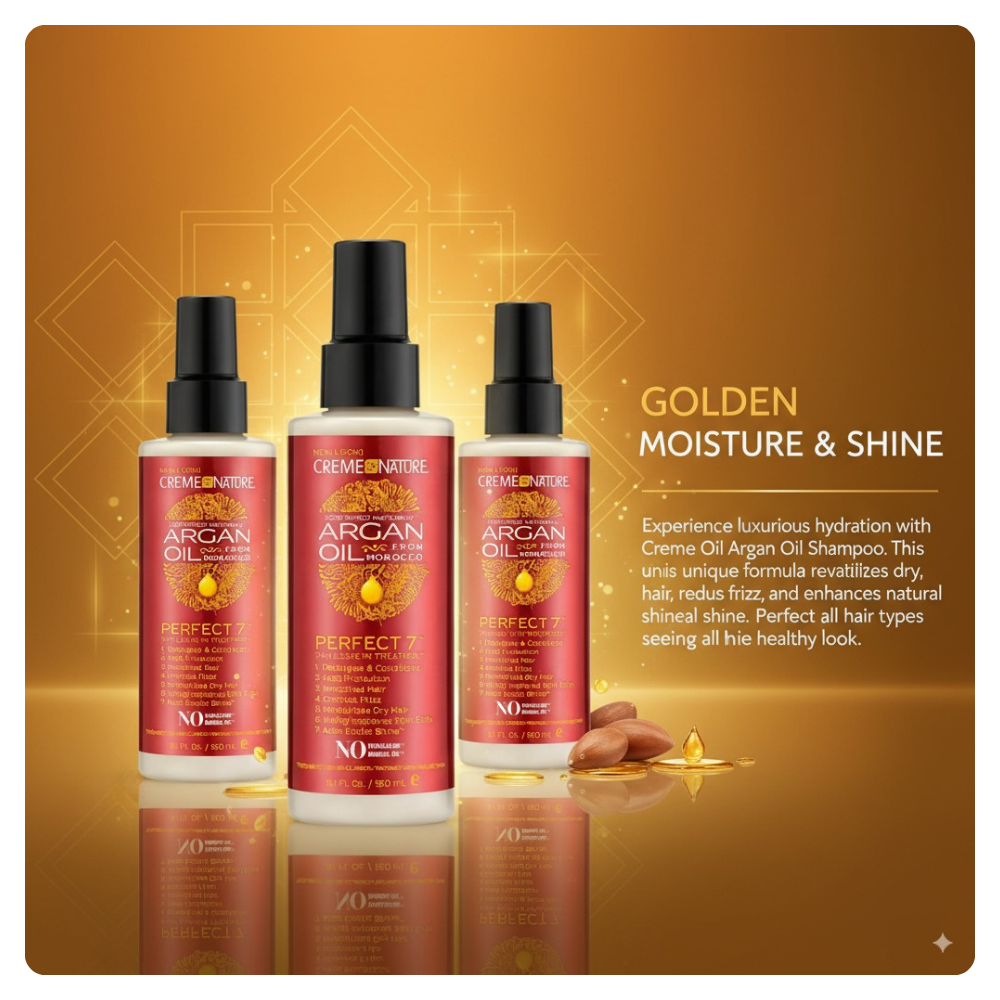 Creme of Nature Argan Oil Moisture & Shine Shampoo 5.1 oz (3 Pack)