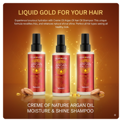 Creme of Nature Argan Oil Moisture & Shine Shampoo 5.1 oz (3 Pack)